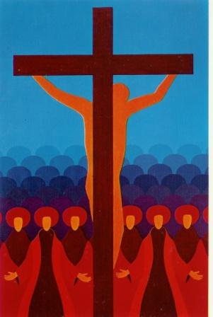 dalla parte di Cristo - olio su tela cm 190 x 300